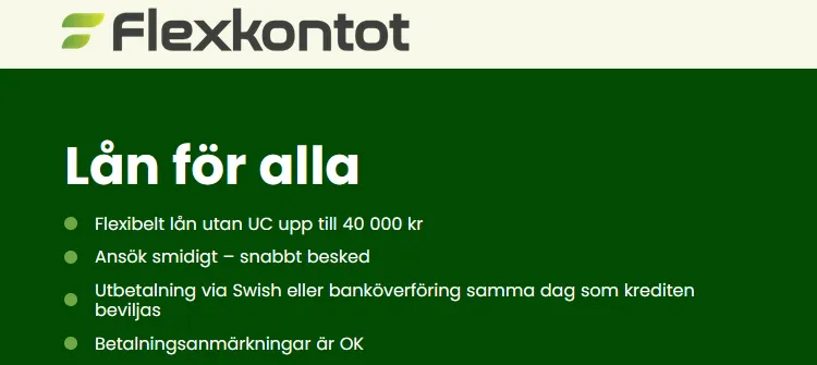 Flexkontot godkänner även utan fast anställning