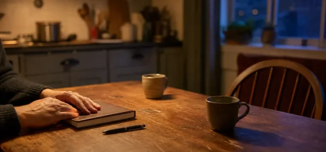 Pengar från familjen kräver samma papper som pengar från en bank Bord med anteckningsbok och kaffekoppar, symbol för avtal mellan familjemedlemmar